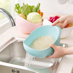 ตะกร้ากรองผักผลไม้เอนกประสงค์ ทานิ หยิง สีขาว ตะแกรงล้างข้าวสำหรับครัว - Product Image 4