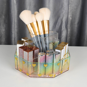 360 ° xoay trang điểm bàn chải chủ tổ chức 7 khe cắm Cốc Mỹ phẩm sơn móng tay nghệ thuật cung cấp phòng tắm Vanity Máy tính để bàn tiêm - Product Image 2