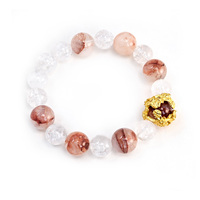 Bracelet en pierre semi-précieuse de 13 mm, perles énergétiques, cristal Reiki, bracelet élastique de rééducation, cadeau pour femme et homme