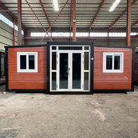 Maison modulaire extensible en conteneur à grain de bois, logement temporaire portable pour sites de compétition sportive, bureaux et hôtels