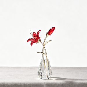Figurine de fleur de lys en cristal, multicolore, directement de l'usine, ornement de vase à fleurs en cristal, souvenir de mariage, de la Saint-Valentin, pour la maison - Product Image 3
