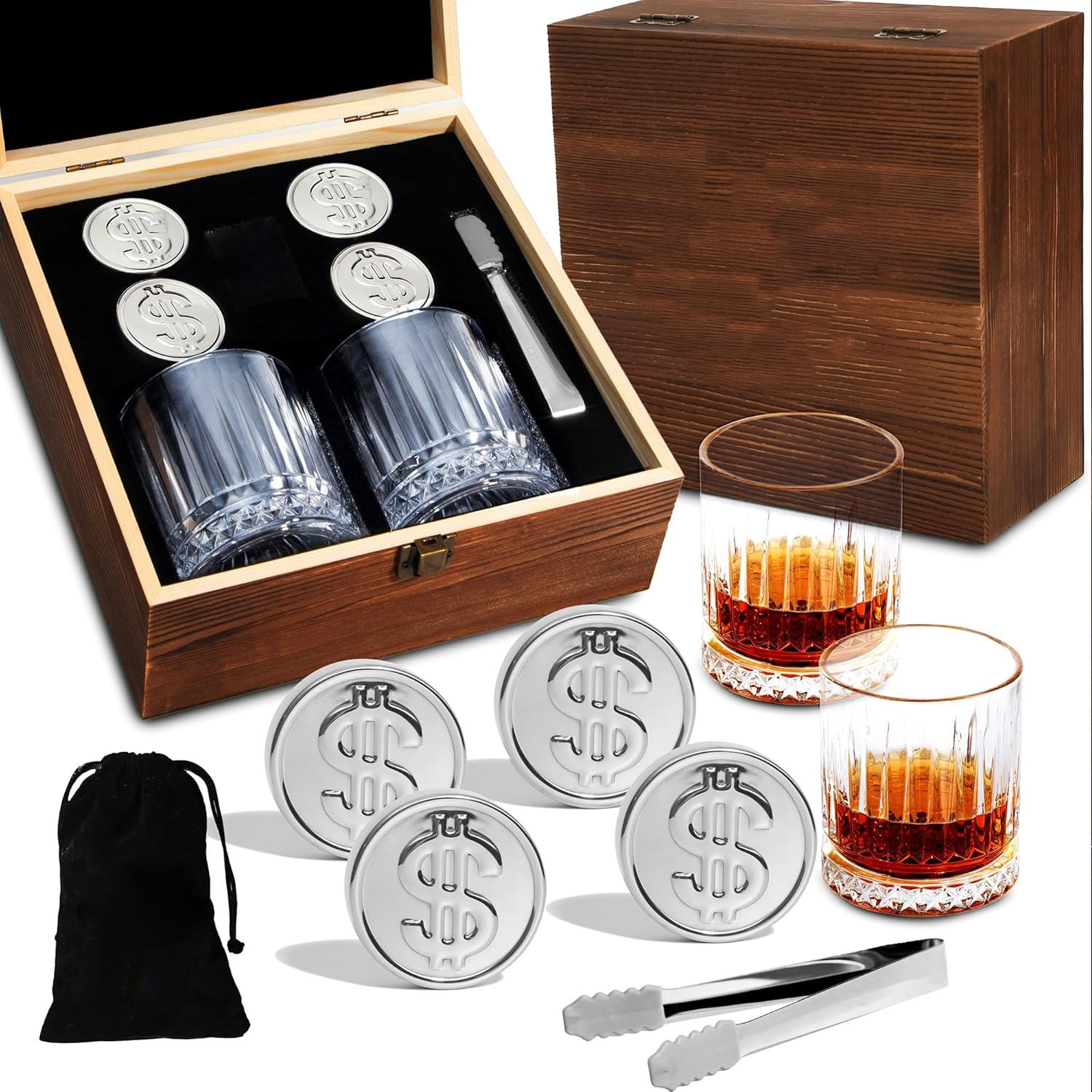 En forme de dollar d'argent