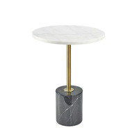 Table basse convertible en marbre nordique, table d'appoint noire, design moderne, cadre en métal durable et écologique, meubles de salon