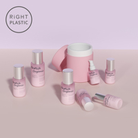 Bouteille en plastique PET RCP avec bouchon électrolytique, 120/150 ml, ronde et épaisse, pour sérum cosmétique, brume corporelle, lotion, gel, flacon pompe