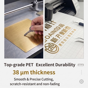 Vinilo Autoadhesivo Metálico Dorado Cepillado de Alta Calidad para Máquina de <span class=keywords><strong>Corte</strong></span> de Vinilo, con el Mejor Precio - Product Image 2