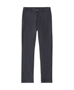 Pantalon décontracté de luxe pour hommes haut de gamme couleur pure drapé jambe droite taille élastique moyenne 100% coton tendance ample - Product Image 1