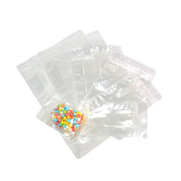 Sacs d'emballage alimentaire en plastique transparent à fond plat de différentes tailles avec fermeture éclair pour bonbons, riz, snacks et sucre