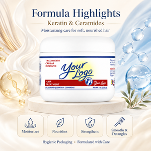 Vente en gros de masque capillaire intensif à la kératine Creamides 16 oz 450g, traitement de soin profond pour cheveux secs et abîmés - Product Image 5