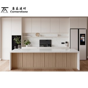 Sang Trọng Calacatta Màu Trắng Và Màu <span class=keywords><strong>Grey</strong></span> Thạch Anh Nhà Bếp Hiện Đại Bảng Top Floor Tùy Chỉnh Bàn Cà Phê Tấm - Product Image 3