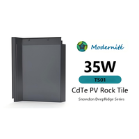 Tuiles solaires BIPV CdTe rouges à double vitrage 22,80W haute efficacité 600x400mm cellules 580x900mm panneaux boîtier de jonction IP68 25 ans