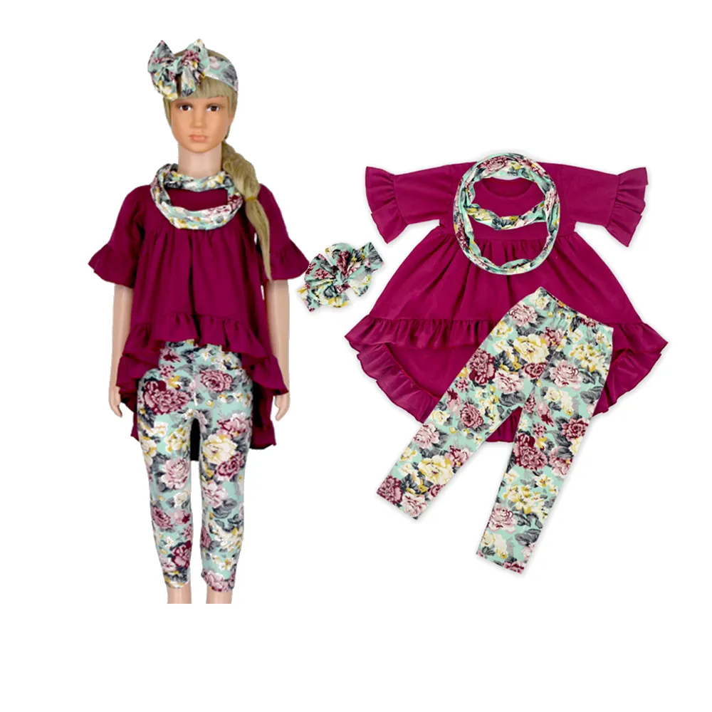 Digital Print Customization Baby Party Dress Boutique Kids Clothing Fall newborn baby clothes sets girl dress set