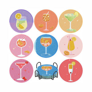 แผ่นรองแก้วคริสตัล<span class=keywords><strong>สี</strong></span>่เหลี่ยมลายมันดาลาประดับเพชรสไตล์ใหม่สำหรับห้องรับประทานอาหารที่บ้านรถไฟเหาะพิมพ์ลายดอกไม้<span class=keywords><strong>ทะเล</strong></span> - Product Image 3