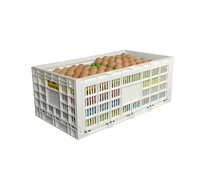 Panier pliable en plastique PP de grande taille 630x330x257mm, paniers en maille portables pour le stockage des œufs, pour les aliments frais, les supermarchés