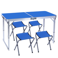 Table en alliage d'aluminium pliable pour camping en plein air Table de pique-nique BBQ Chaises d'extérieur pliables Tables