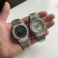 Montre à quartz pour homme, sport et affaires, en acier inoxydable 316L, avec logo personnalisé, cadran octogonal, étanche, affichage de la date, OEM, cadran personnalisé