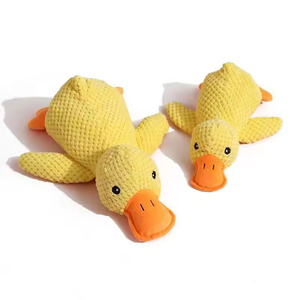 ของเล่นสุนัขผ้าฝ้ายน่ารักแบบขายส่ง ตุ๊กตาเป็ดสำหรับลูกสุนัขพันธุ์รีทรีฟเวอร์ มีเสียงบีบ ทนทานต่อการกัด อุปกรณ์สำหรับสัตว์เลี้ยง - Product Image 3