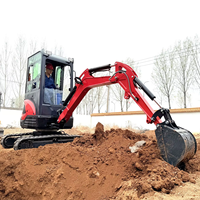 Excavator Mini Infront CE EPA Engine 3,5 Ton Crawler Micro Digger 1 Ton 2 Ton Excavator Kecil untuk Pertanian Dijual