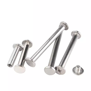 Custom Chicago Schroef Aluminium M2 * 4Mm 5Mm 8Mm Lederen Riemklinknagel Bindend Koper Mannetje Aan Vrouwelijke Chicago Schroeven - Product Image 2