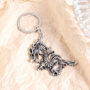 Porte-clés <span class=keywords><strong>Dragon</strong></span> en Alliage, Pendentif <span class=keywords><strong>Dragon</strong></span> Chinois Vintage, Breloque de Sac, Anneau de Clés du Nouvel An Chinois - Product Image 5