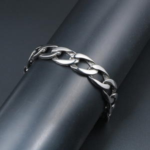 Pulsera de cadena estilo punk europeo americano, plata tibetana, 21 cm de longitud, joyería de moda para hombre CE160 - Product Image 4