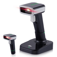Escáner Inalámbrico JR HC-835WBZ, Escáner de Códigos QR con Base para Inventario