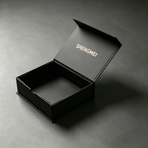 Boîte cadeau rigide en carton noir de luxe de haute qualité avec laminage mat recyclable épaisseur 2 mm - Product Image 3