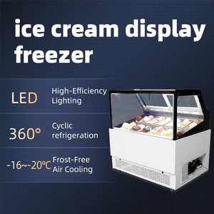 Congélateur de présentation de crème glacée commercial avec porte vitrée, refroidissement direct, vitrine de crème glacée, réfrigérateur - Product Image 3