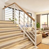 Kit de main courante horizontale en aluminium ZJ Home Interior, couleur personnalisée, garde-corps d'escalier moderne en métal pour la décoration de villa