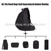 Sac de poitrine tactique Molle Daypack Sac à dos pour ordinateur portable Grand sac à bandoulière Cross Body Duty Gear Bag
