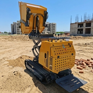 Mini-dumper sur chenilles hydraulique à levage élevé Kc1000, capacité 1000 kg, sur chenilles en caoutchouc, produit phare - Product Image 4