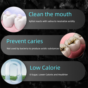 Хигилтиол, жевательная резинка с ароматом мяты, лимона, черники, клубники, 0% сахарная конфета, Кокосовая черная жевательная резинка - Product Image 5