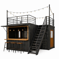 Bureau préfabriqué en conteneur, bar modulaire en conteneur avec panneaux sandwich, conteneur mobile de 20 pieds ou 40 pieds