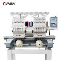 Machine à broder industrielle informatisée à deux têtes OPEK 12 15 aiguilles pour t-shirts et serviettes