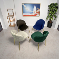 Fauteuils de maquillage d'hôtel minimalistes nordiques avec dossier pour bureau à domicile Restaurant salon meubles durables chaises modernes