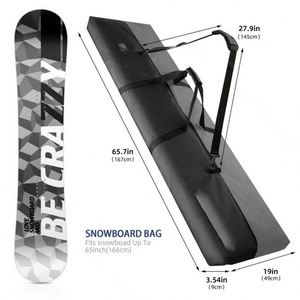 Housse de snowboard personnalisée en néoprène de 4 mm d'épaisseur avec logo, sac de protection pour snowboard et ski, vente en gros - Product Image 2
