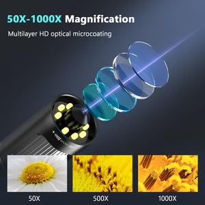 Microlong cm3 kính hiển vi kỹ thuật số USB Độ phóng đại 1000X 2 inch mini cầm tay kính hiển vi kiểm tra camera kính hiển vi Stereo - Product Image 3