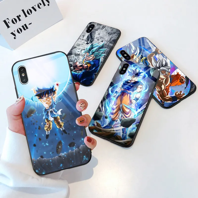 Coque de téléphone en Silicone Tpu souple avec Logo imprimé personnalisé pour Iphone 13pro Max 11pro Max 12pro Max coque pour Samsung Galaxy S21 Goku Anime