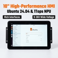 Tablette industrielle 10,1 pouces avec RS232/RS485/CAN/GPIO/4G LTE/Ubuntu 24.04 Linux, écran tactile industriel HMI 10,1 pouces