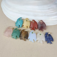 Pendentif Poisson Tropical Sculpté en Cristal, Quartz Rose, Sodalite, Turquoise – Breloques pour Fabrication de Colliers et Bijoux – Vente Chaude