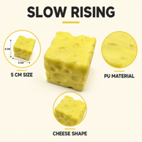 Jouet anti-stress en forme de fromage CS, en PU, unisexe, à partir de 14 ans, modèle d'exportation en gros