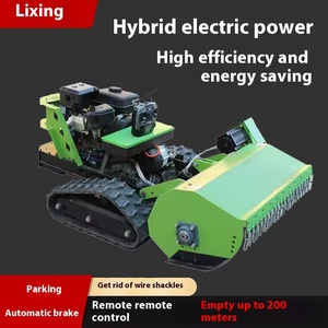 เครื่องตัดหญ้าแบบครอว์เลอร์ 48V ควบคุมระยะไกล 1800W ใช้เชื้อเพลิงเบนซิน แบบสี่หัวตัด สำหรับสวนผลไม้ ทุ่งหญ้า ตัดหญ้าอัจฉริยะเพื่อการฟื้นฟูพื้นที่ - Product Image 2