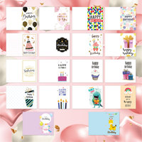 Carte de vœux minimaliste moderne en carton, design plié, impression, fabriquée en Chine, vente chaude, pour anniversaire