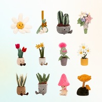 Adorable poupée végétale de simulation, jouet en peluche créatif Tulipe Succulente, ornement en pot, décoration d'intérieur en coton PP