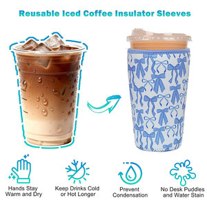 Custom Neoprene Iced Coffee Cup Sleeve Insulation <strong>Cooler</strong> <strong>Bag</strong> with Logo for <strong>Bottle</strong> or Wine Reusable Cup Sleeve - Product Image 5