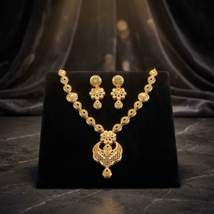 Wholesale 14K 18K 24K Gold Plated Forming <b>Long</b> <b>Necklaces</b> Set Turkish Design Bridal Set Traditional Dubai Style <b>Long</b> Jewelry Set - Product Image 4