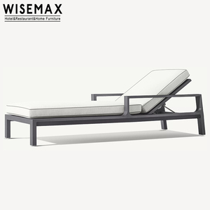 WISEMAX FURNITURE Mobilier d'extérieur moderne de haute qualité, lit de jardin en aluminium, chaise longue de patio pour se prélasser au bord de la piscine - Product Image 5