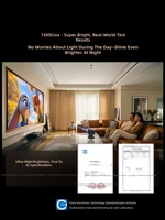 Projecteur LCD OBE R3 à luminosité ultra-élevée 1500CVIA pour la maison, le salon, les jeux, Android 1080P
