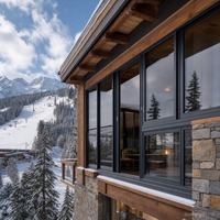 Ventana Corredera de Aluminio de Doble Acristalamiento, Insonorizada, Resistente, con Rotura de Puente Térmico, a Prueba de Viento, con Certificación Energy Star, para Baño