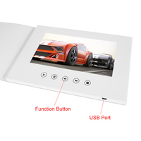 Module d'affichage LCD HD IPS 7 pouces sous couverture souple, carte de brochure vidéo blanche vierge