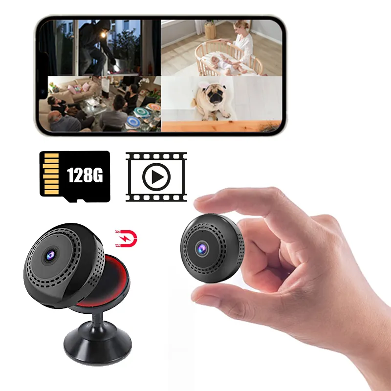 Kamera Mini 1080p Wifi cerdas inframerah, kamera keamanan rumah kecil gerakan Hd ditingkatkan portabel